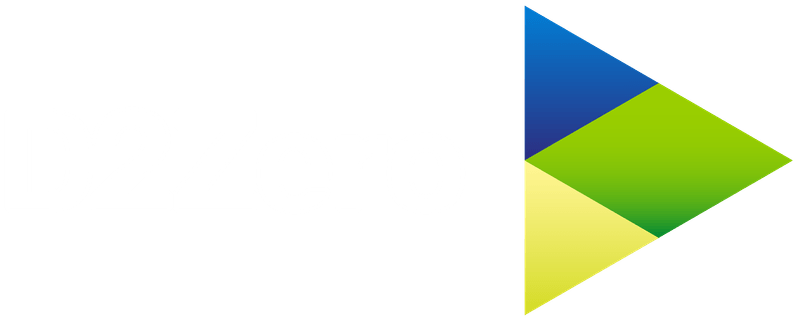 Vertical white D2Zero logo in RGB.