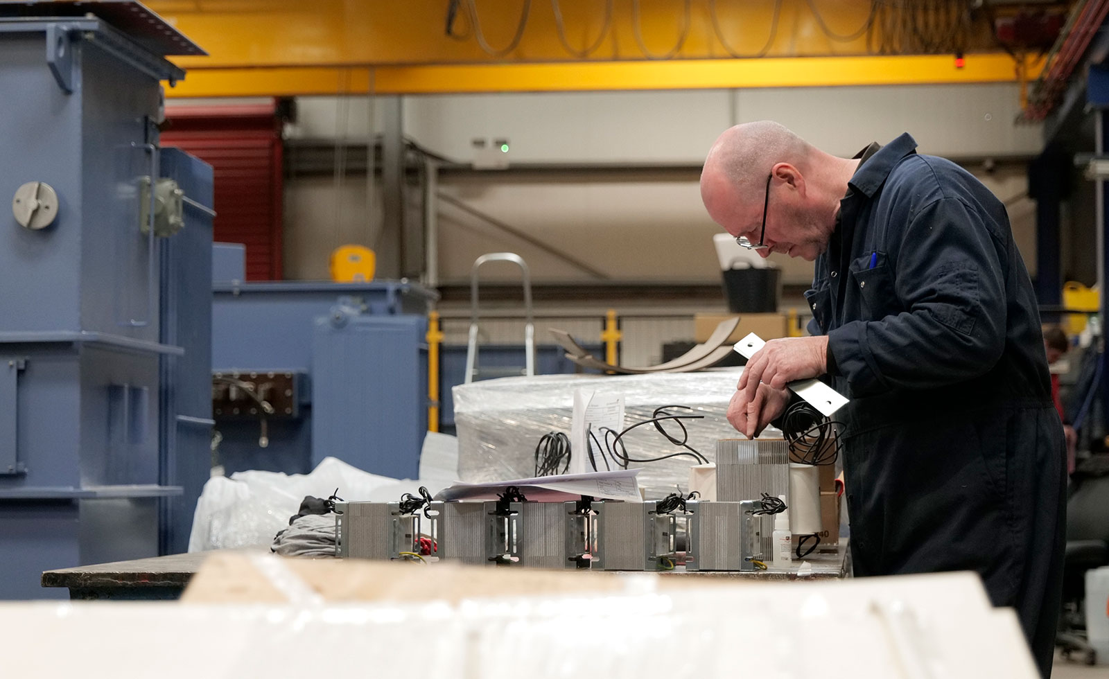 Technician working on Powerstar equipment.
